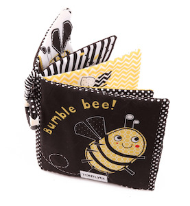 Interactive Baby Crinkle Soft Book | Cloth Book with - Bumble Bee