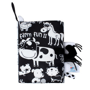 My Baby First Year 3D Animal Soft Cloth Crinkle Book - High Contrast