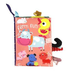 My Baby First Year 3D Animal Soft Cloth Crinkle Book - Farm