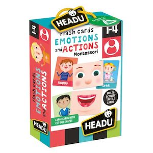 Headu Montessori Flashcards: Emotions and Actions (1-4 years)