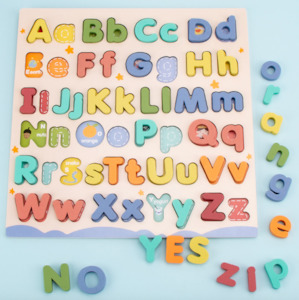 Wooden 3D Chunky Alphabet Puzzle - Uppercase & Lowercase (3 years+)