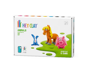 Hey Clay - Farm Animals (Piggy, Horse, Rabbit) 6 Pack