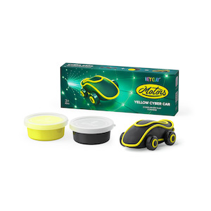 Hey Clay - Cyber Car with Push & Go 4x4 Car Base (Yellow)