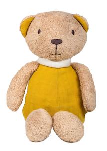 Internet only: Organic Baby Bear Plush Toy with Muslin Body 30cm