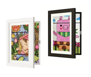 Kids Artframes | A4 Artwork Storage & Display Frame - Black | White