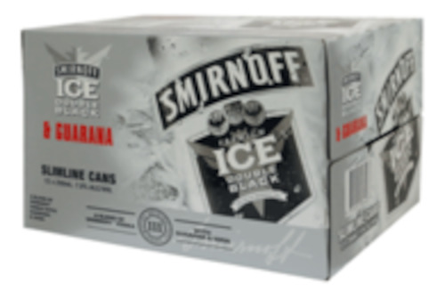 SMIRNOFF DOUBLE BLACK & GUARANA 7% 12x250ML