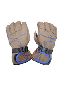 Alpine walking and biking gloves brown/blue