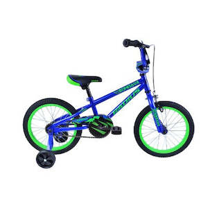 Bicycle and accessory: Radius Dinosaur 16" - Gloss Navy Blue/Neon Green