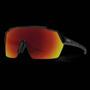 Bicycle and accessory: Smith Shift Split MAG Sunglasses Black ChromaPop Red Mirror Lens