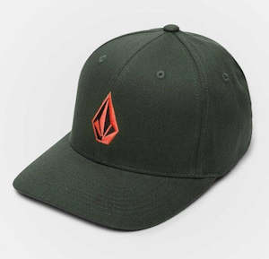 Volcom Full Stone Flex Fit Hat Dark Forrest Green