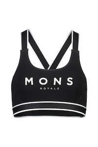 Mons Royale Stella X-Back Bra - Black