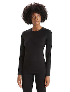 Icebreaker 200 Oasis Long Sleeve Women's Crew - Black