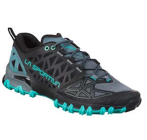 La Sportiva Women's Bushido II Mountain Running Shoe - Slate/Aqua