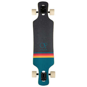 Ocean Pacific Drop Through Longboard Swell 36" x 9" - Off White/Teal