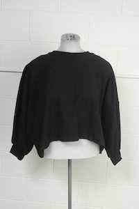 TCD Patch Sweater - Black Sweatshirt (LUCKY LAST O/S =14-24)