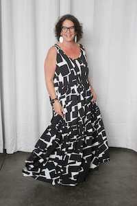 TCD Leia Dress - Black & White Print