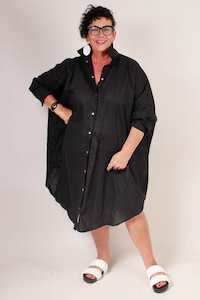 TCD Georgie Shirt - Black Linen