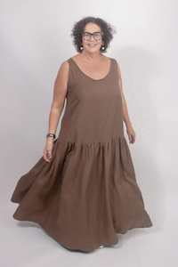 TCD Petticoat - Brown Viscose Linen