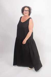 TCD Petticoat - Black Viscose Linen