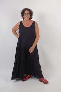 Clothing: TCD Petticoat - Navy Viscose Linen (LUCKY LAST - S = 16)