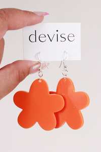 Devise Mary Quant Flower Earrings - Orange