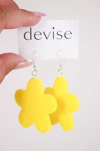 Devise Mary Quant Flower Earrings - Yellow