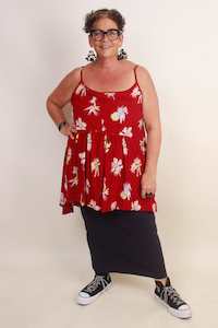 TCD Carmen Cami - Red Floral