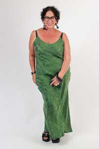 Clothing: TCD Long Bias Slip - Emerald Green