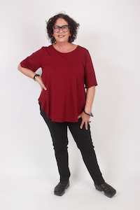 TCD Curve Tee - Merlot