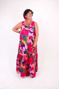 TCD Burbs Dress - Pacific Floral (LUCKY LAST S = 14-16)