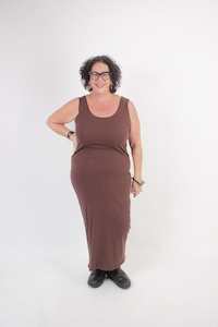 Clothing: TCD Long La Bella - Chocolate Brown Rib