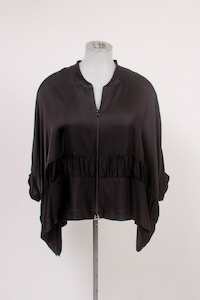 Clothing: Juna Bomber - Noir Rouche Bomber