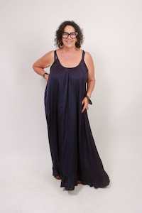 TCD Maxi Baby Doll - Midnight Navy Satin