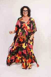 TCD Kaftan Dress - Leaves