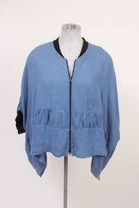 Juna Bomber - Wedgewood Blue Rouche Bomber