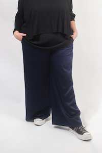 Clothing: TCD Sadie Pant - Navy Satin