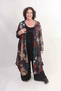 Clothing: TCD Dustine Duster - Navy Print (LUCKY LAST - S = 14 - 16)