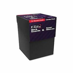 Game: BCW Elite Deck Guards and Inner Sleeves Combo Pack - Black