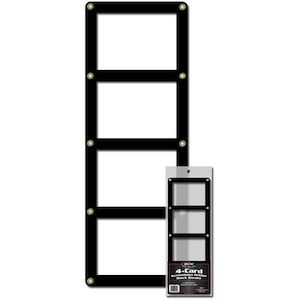 BCW 4-Card Screwdown Holder Black Border