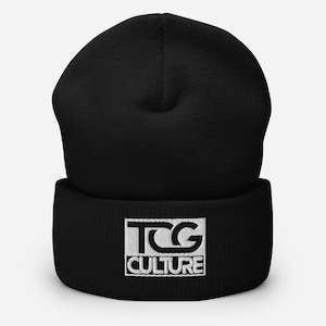 Game: TCG Culture Cuffed Beanie with Embroidered White Logo