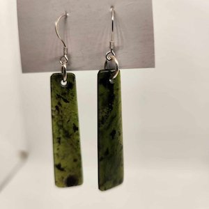 Earrings - Small Pounamu AS7 - Te Ana Māori Rock Art