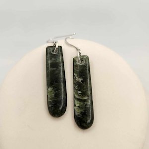 Jewellery: Earrings - Small Pounamu AS9 - Te Ana Māori Rock Art