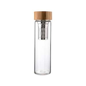 Tea manufacturing: Glass Thermos with bamboo lid