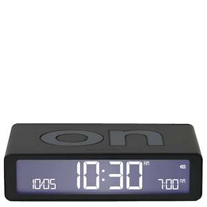 Lexon Flip Classic Reversible LCD Alarm Clock - Black