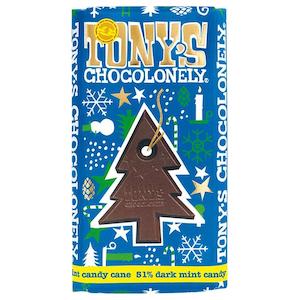 Tony's Chocolonely 180g Dark Chocolate Mint Candy Cane