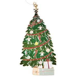 Enamel Hanging Tree Christmas Decoration