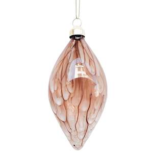 Speckle Glass Teardrop Hanging Christmas Decoration