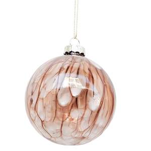 Speckle Glass Bauble Hanging Christmas Decoration