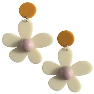 Acrylic Pop Daisy Children's Earrings