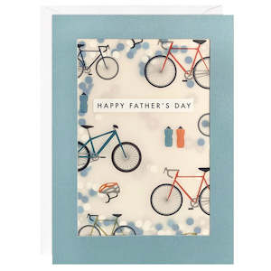 James Ellis Confetti Paper Shakies Card - Cycling Father's Day